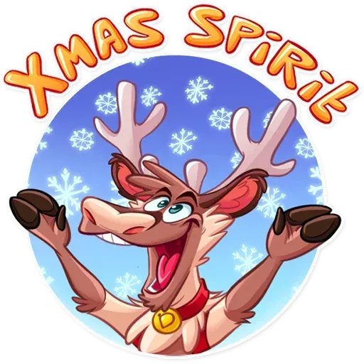 Reindeer Party- Sticker