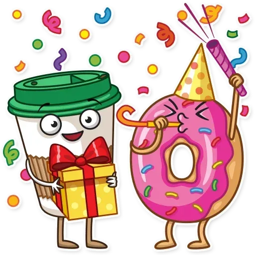 Donut and Coffe - Sticker 2