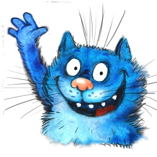 Blue cat- Sticker