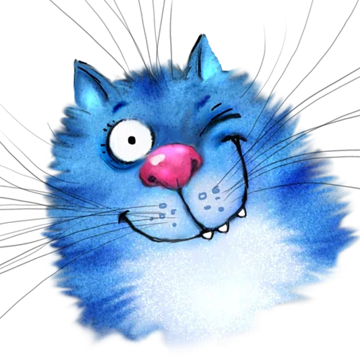 Blue cat - Sticker 2