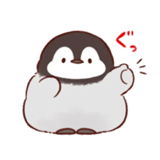 soft and cute penguin 01- Sticker